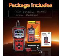TEMU KONNWEI KW340 Scanner Strumento , Controllo Motore, Ricerca DTC, Controllo Batteria, Tasti , Prontezza I/M, Aggiornamento Stampato a Vita, per Riparazioni Auto Fai Da Te