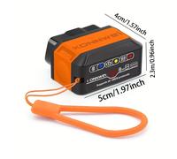 TEMU KONNWEI KW906 V1.5 Pic18F25K80 Scanner Bluetooth 5.0 per /IOS Strumento di Auto ELM 327 OBD 2 Lettore