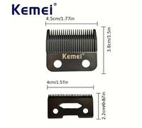 TEMU Lama Professionale per Tagliacapelli Kemei KM-2296 - Acciaio Inossidabile, Adatta per Trimmer Elettrici & Rasoio, i Tipi di Capelli, Sostituzione, Accessori