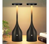 TEMU Lampada da scrivania wireless e portatile , ricaricabile, con funzione di memoria e tre modalità di luminosità regolabile, per l'uso a cena, sulla terrazza, a casa o in ristoranti