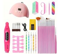 TEMU Lampada per unghie, Strumento per la stilizzazione delle unghie, Lampada per unghie adatta per asciugatura rapida, Lampada per unghie rosa alimentata via USB per uso , Accessori per nail art