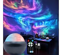 TEMU Lampada proiettore aurora boreale YETHKE 1 pz con luce notturna RGB, adatta per camera da letto, e feste, proiettore da tavolo con finitura , funzionamento a soffitto o scrivania, regalo d'