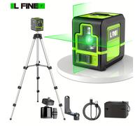 TEMU Laser a Treppiede, Nastro Laser a Croce Verde con Livellamento Automatico a Treppiede, Strumento di Livellamento Laser per Appendere Quadri, Mobili, Progetti, Ecc.