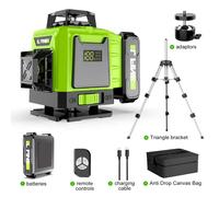 TEMU Laser Autolivellante a 360° con Laser Incrociato e Batteria Grande da 4800mAh, per Ristrutturazioni Domestiche, Posatura Piastrelle, Progetti di Costruzione, Regali per le Feste, ecc