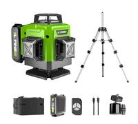 TEMU Laser Autolivellante Linee 4 X 360° 4D Verde e Orizzontale con Display Digitale e Batteria ad Capacità, per Ristrutturazioni Domestiche, Costruzioni e Progetti