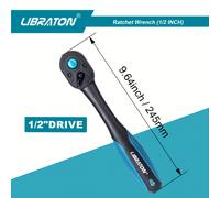 TEMU LIBRATON Cricchetto 1/2 pollice, Chiave a cricchetto ergonomica a 72 con cricchetto bidirezionale offset a 5°, di rilascio , per l' automobilistica elettrica