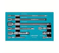 TEMU LIBRATON Set di prolunghe Wobble 9 pezzi 1/4'' 3/8'' 1/2'', Set di prolunghe per bussole Wobble, Barre di prolunga per bussole qualità con vassoio di stoccaggio in EVA