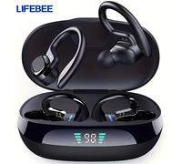 TEMU LIFEBEE Auricolari da wireless con ganci per le orecchie, Cuffie wireless per sport, Display a LED, Suono puro, Microfono incorporato
