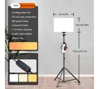 TEMU Luce di riempimento per live streaming, faretto da tavolo piccolo per illuminazione alimentare specifico per fotografia, pannello piatto a luce soffusa, LED professionale