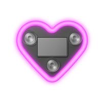 TEMU Luce LED a forma di cuore triangolare solare per auto | Luce d' LED wireless integrata, batteria ricaricabile ai polimeri, ricarica USB, solo per uso in auto, universalmente applicabile