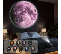 TEMU Luci a LED Pianeta Stellato 9, per decorare di illuminazione esterna. Adatte per stanze interne ed esterne, pareti, . USB regolabile a 360°. , Luna rosa, , per , per , , Regalo per Natale.