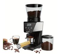 TEMU Macinacaffè Elettrico Biolomix con Display Digitale e Timer, Macinacaffè a con 30 Impostazioni Precise per Espresso/Drip/Pour Over/Cold Brew/