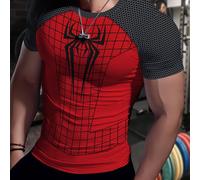 TEMU Maglietta base 3D da a maniche corte aderente per fitness all'