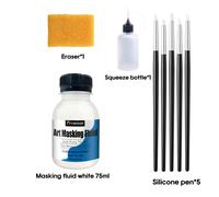 TEMU mascherante ad , mascherante liquido per pittura, kit di accessori per , e copertura per pittura e forniture per progetti artistici, 30ml, mantiene le aree prive di e i bordi nitidi