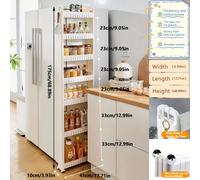 TEMU Mensola salvaspazio multi- ultra- da 10 cm, organizer per ripiani , bagno e WC, organizer laterale mobile per frigorifero con ruote, scaffale angolare per bagno, scaffale , scaffale