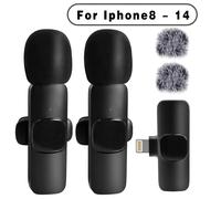 TEMU Microfono Lavalier Wireless Compatibile con iPhone Lightning, iPad e USB-C. Questo microfono a clip è senza , facile da e per la registrazione audio e video, il live streaming e le interviste.