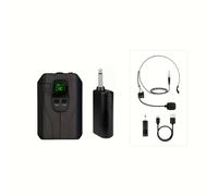 TEMU Microfono Wireless Ricaricabile a Clip/Lavalier e Headset con Bodypack, 20 Ore di , per Altoparlanti PA, Insegnamento, , Palestra