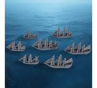 TEMU Miniature Navi da Vela TTRPG per Oceaniche - di e Mercantili Fantasy per Giochi da Tavolo e d'Esplorazione in Mare