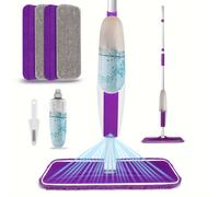 TEMU Mop per pavimenti con e tampone in microfibra lavabile 1/4 - Mop spray umido per pavimenti in legno duro, laminato, legno e ceramica - per uso e