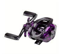 TEMU Mulinello da pesca Baitcasting HAUT TON, per principianti Snow Demon, Mulinello Baitcaster, Massima potenza di trascinamento 17,64 Lbs, di 7.2:1 4+1BB, Pesca in acqua e , Viola
