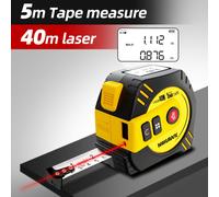 TEMU Nohawk Metro Laser 2 in 1 Compatibile per Casa e - Misuratore di Distanza Laser con Display LCD, Teorema di , Misurazione Area/Volume, Ricaricabile, Unità (Metrico/) - per Fai da Te, Topografia