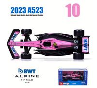 TEMU Nuovo Prodotto Bburago 2023 F1 1:43 BWT Alpine A523 Versione Bahrain in Diecast da Formula Regali per le Vacanze