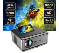 TEMU Nuovo proiettore con aggiornato con Wifi e BT, proiettore smart 1080P con 2+32G e correttura trapezoidale , proiettore per film domestici per HD/USB/TV Stick/Telefono/Ps5