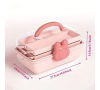 TEMU Organizzatore chic per accessori per capelli a 3 con - Scatola portaoggetti grande, bloccabile e pieghevole per organizer da appendere per gioielli