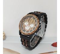 TEMU Orologio da Polso in Legno per , Orologio al Quarzo Multifunzione Calendario e Display 24 Ore, un Regalo Unico per il Ringraziamento o il Natale per Lui