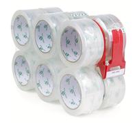 TEMU PACK 12 Rotoli di Nastro da Imballaggio con Dispenser, Nastro di Ricarica Resistente per Spedizioni, Traslochi e Imballaggio, 1.88 Pollici X 60 Iarde