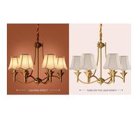 TEMU Paralumi a campana color sabbia da 6 pezzi, stile moderno, coprilampada per mini lampadario, country francese, lampadina a clip, non necessita di elettricità/batteria, 3,3x4,3x4,7 pollici