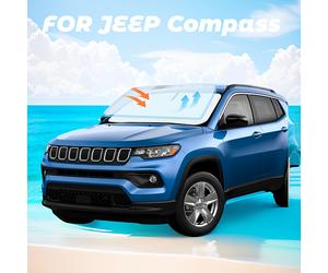 TEMU Parasole per Jeep Compass, Copertura Parasole Retraibile Anteriore Blocca i UV Accessori Auto Fresca
