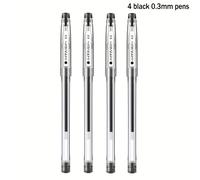 TEMU Penna neutra a punta super fine da 0.25/0.3/0.4 mm, punta fine a forma di ago, design a tre punte, firma, penna a base , penna per studenti, esami, domande di spazzolatura, contabilità
