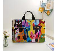 TEMU per Computer con Stampa a Motivi Colorati - Design Chiusura Manuale, Tasche Multiple, per Lavoro, Scuola - Compleanno, Laurea, a Lezioni, Capacità di Archiviazione, per il Pendolarismo