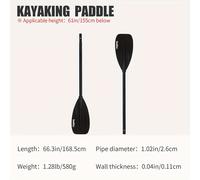 TEMU per kayak a lama in di alluminio KOETSU - Adatta per canoe, kayak e accessori per paddleboard, progettata per sotto i 155 cm
