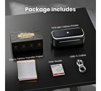 TEMU Phomemo TP31 Stampante Wireless per Stencil Tatuaggi, Compatibile con Telefoni & Tablet, Mini Stampante Termica per Tatuaggi per & Principianti, con 30 Fogli di Trasferimento per Tatuaggi