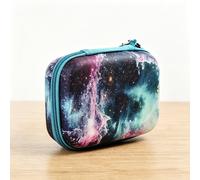 TEMU Porta carte compatibile con carte del gioco /carte PM TCG, custodia per giochi di carte con capacità fino a 350 carte. Divisorio rimovibile e cinturino da polso inclusi - Galaxy