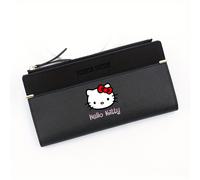 TEMU Portafoglio Hello Kitty originale autorizzato, portafoglio corto con cerniera Sanrio Cartoon con nappa, borsetta, portamonete per donna