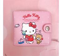 TEMU Portafoglio Portatile Sanrio Hello Kitty Cinnamoroll con Clip a , Porta Carte, Slot per ID e Biglietto da , Fermasoldi Cartoon