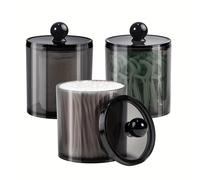 TEMU Portaoggetti in plastica da 10 Oz per palline di, , cotton rounds, stuzzicadenti interdentali, fermagli per capelli e elastici - Scatola portaoggetti da per il bagno