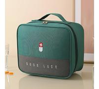 TEMU Portapillole Portatile con Divisori | Organizer per Pillole con Cerniera in Tela, per la Conservazione a Casa e in Viaggio, Grigio Chiaro - Non Forniture
