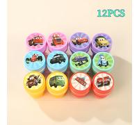 TEMU Premi per studenti 12 pezzi/Disney Cars Lightning Timbro Design interessante Kit per scrapbooking, regali per feste di compleanno e festività, per scuole, aule