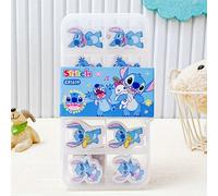 TEMU Prodotto con licenza DISNEY - Set da 10 gomme da cancellare a forma di Stitch Disney, morbide e senza residui, design con personaggi, facili da , per esami e materiale scolastico