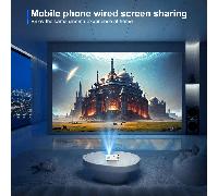 TEMU Proiettore Portatile, Design da Viaggio, Aggiornato per il 2025, Supporta HD/USB/AV/TF, per Home Theater e Uso Interno, Ti Aiuta a Realizzare il Tuo Cinema!