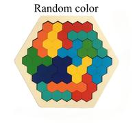 TEMU Puzzle esagonali in legno 3D per bambini, progettati come giocattoli educativi. Questi giochi Tangram per testare l'QI cerebrale e ottimi regali per Natale e le feste