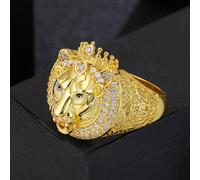 TEMU Questo anello del Re Leone, con sintetico e progettato per , è per feste, Halloween, Natale e l'uso , rendendolo un'ottima idea regalo.