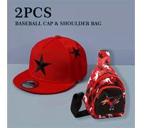 TEMU Questo set di due pezzi un cappellino da baseball con motivo a stella e una a tema , per la protezione solare all' e per le vacanze primaverili ed estive. È anche un'ottima idea regalo.