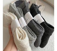 TEMU Questo set di quattro di calzini a con cavo, spessi, e a protegge efficacemente caviglie e polpacci dal freddo. dei calzini slouch aggiunge un tocco di stile e divertimento ai calzini.