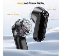 TEMU Rasoio Elettrico per Tessuti, Rifinitore per Capelli Ricaricabile con Display Digitale, Levapelucchi Portatile per Maglioni, Velocità, 6 Lame e di