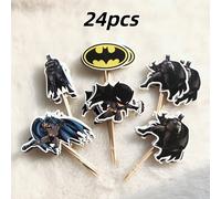 TEMU Regalo /Lui Pacco Regalo Multi-Item per Feste 24 pezzi Set Serie Batman, 6 Design, 4 di Ciascuno, per Decorazioni per Feste di Compleanno e Festività in Famiglia
